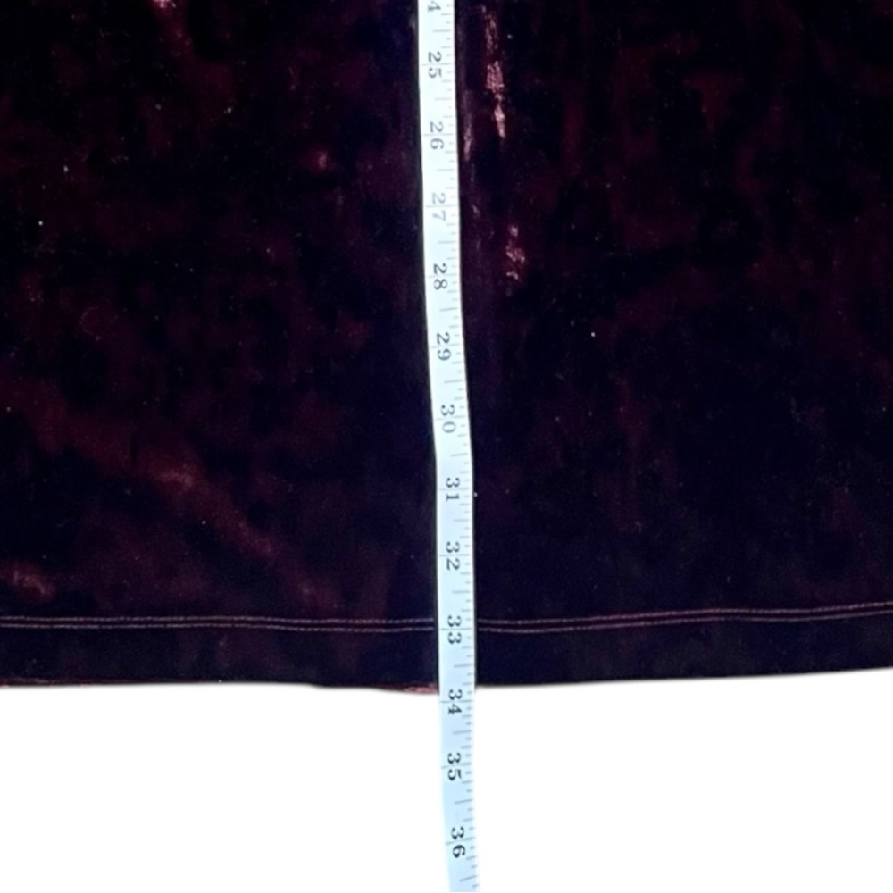 BCBGeneration | Burgundy Velvet Dress Size Medium - Picture 14 of 16